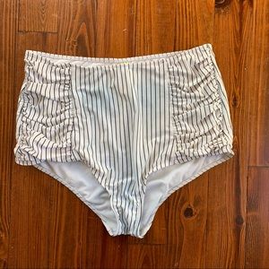 Striped kortni jeane high waisted swim bottoms